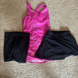 Girls athletic dress, skort and shorts bundle